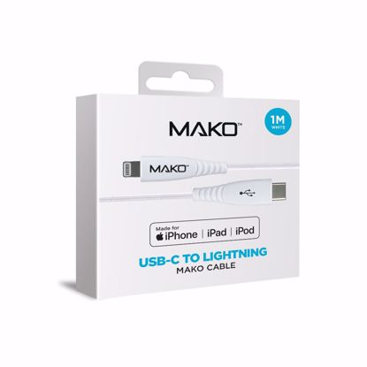 Picture of Mako Mako USB-C to Lightning MFI Cable 1m in White