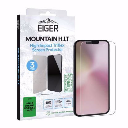 Picture of Eiger Eiger Mountain H.I.T Screen Protector GRS 3 Pack for iPhone 16e/ 14/ 13 3 Pack